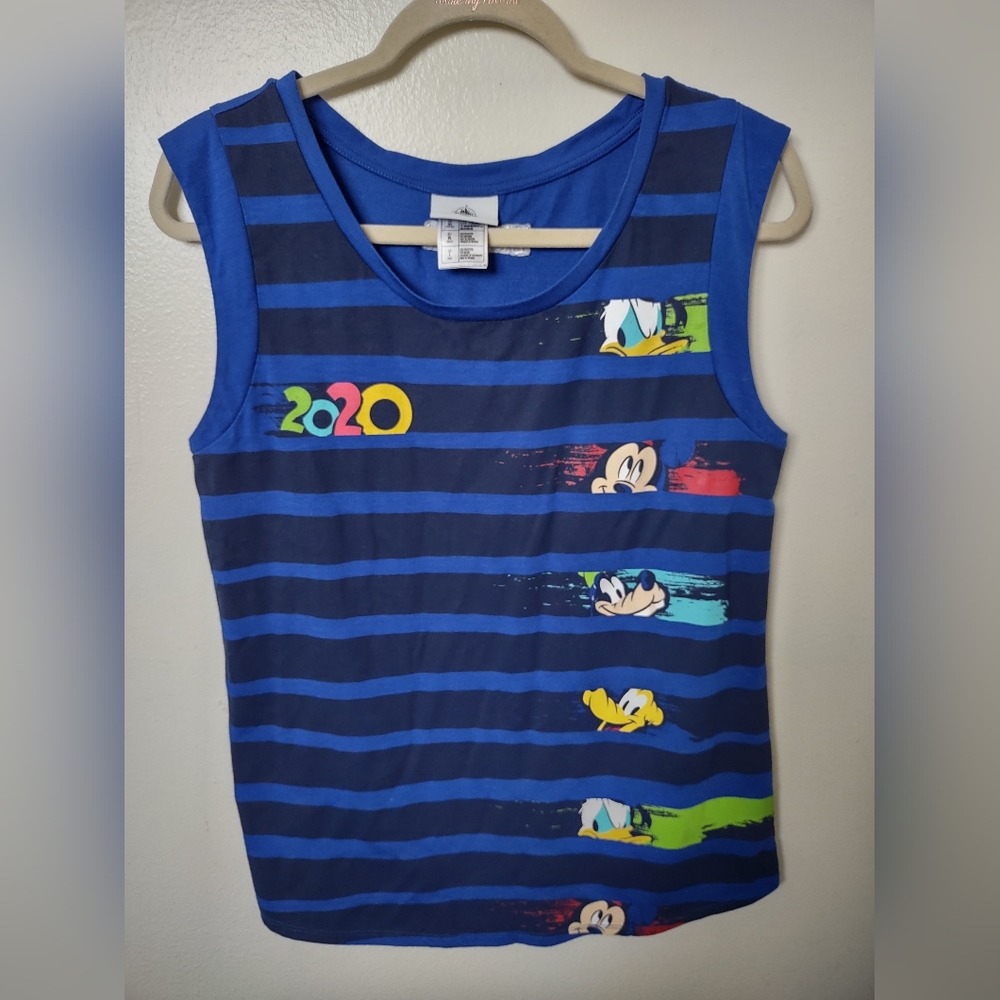 Disney 2020 sleeveless blue shirt, unisex, size L